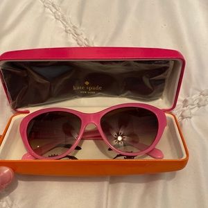 Kate Spade pink glasses and case